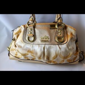Coach golden colored shoulder bag